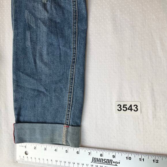 Angel Kiss Women Skinny Jeans size 18 Blue Mid Rise Stretch Frayed Patches USA - Picture 5 of 11